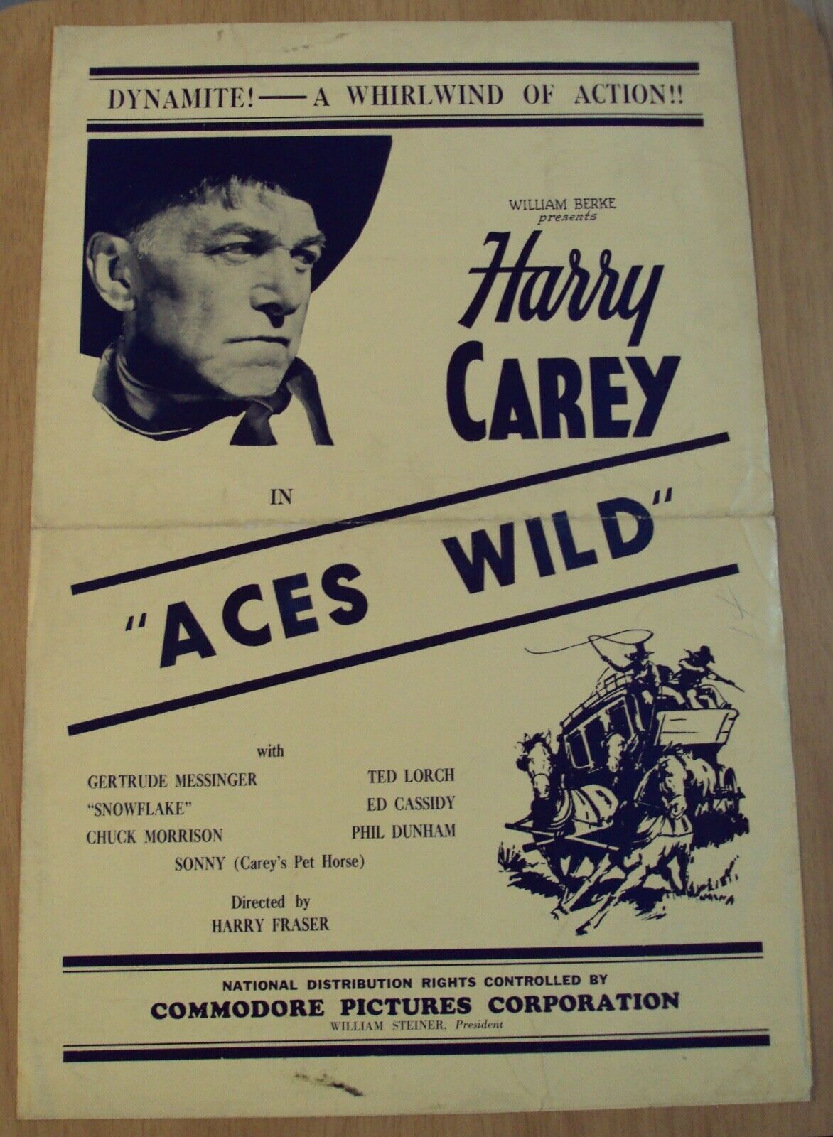 Original 1935 Movie Promo Press Book Poster~"aces Wild" Harry Carey~rare~