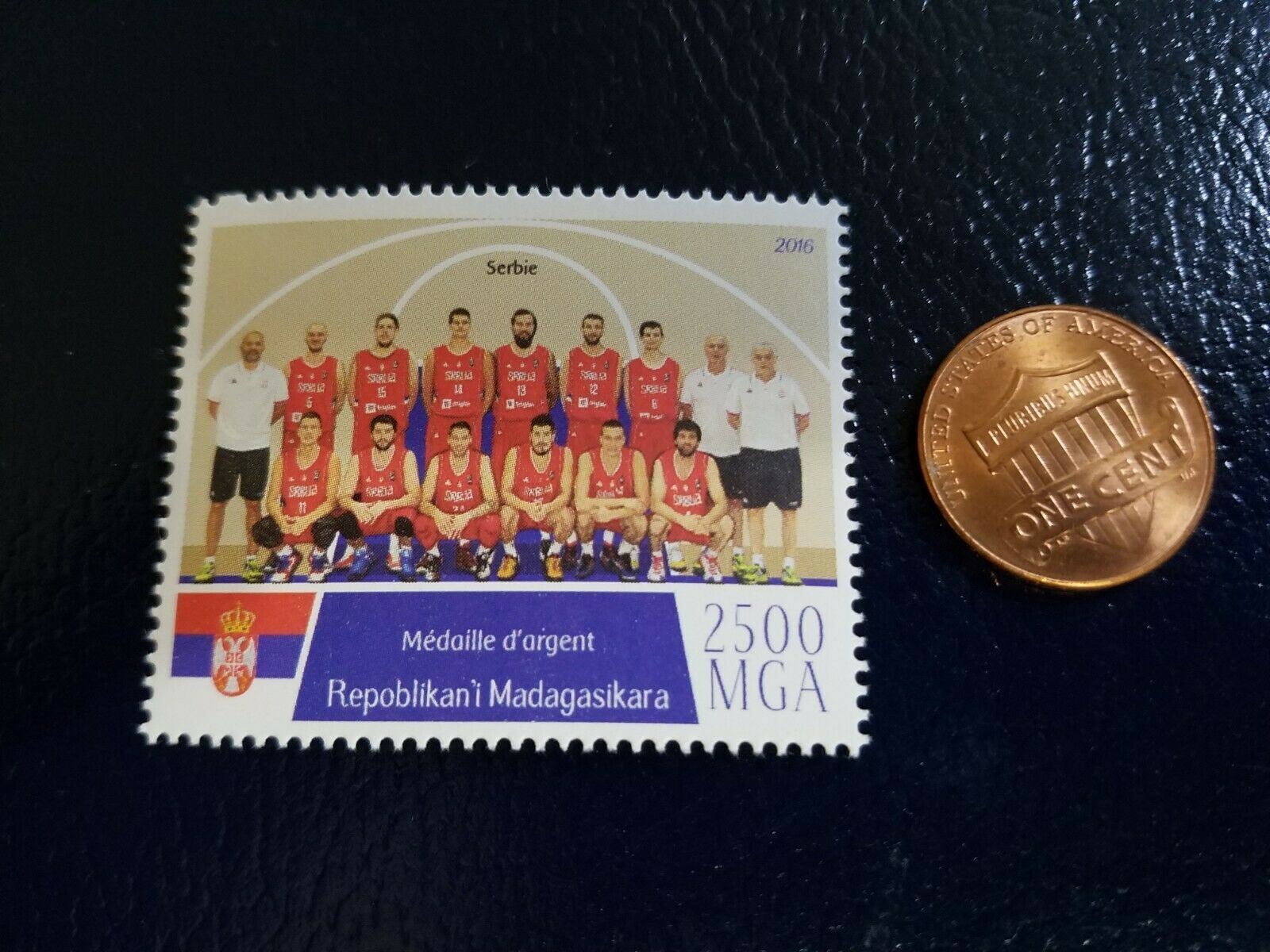 Nikola Jokic 2016 Serbia Olympic Roster Repoblikan'i Madagasikara Stamp 2016