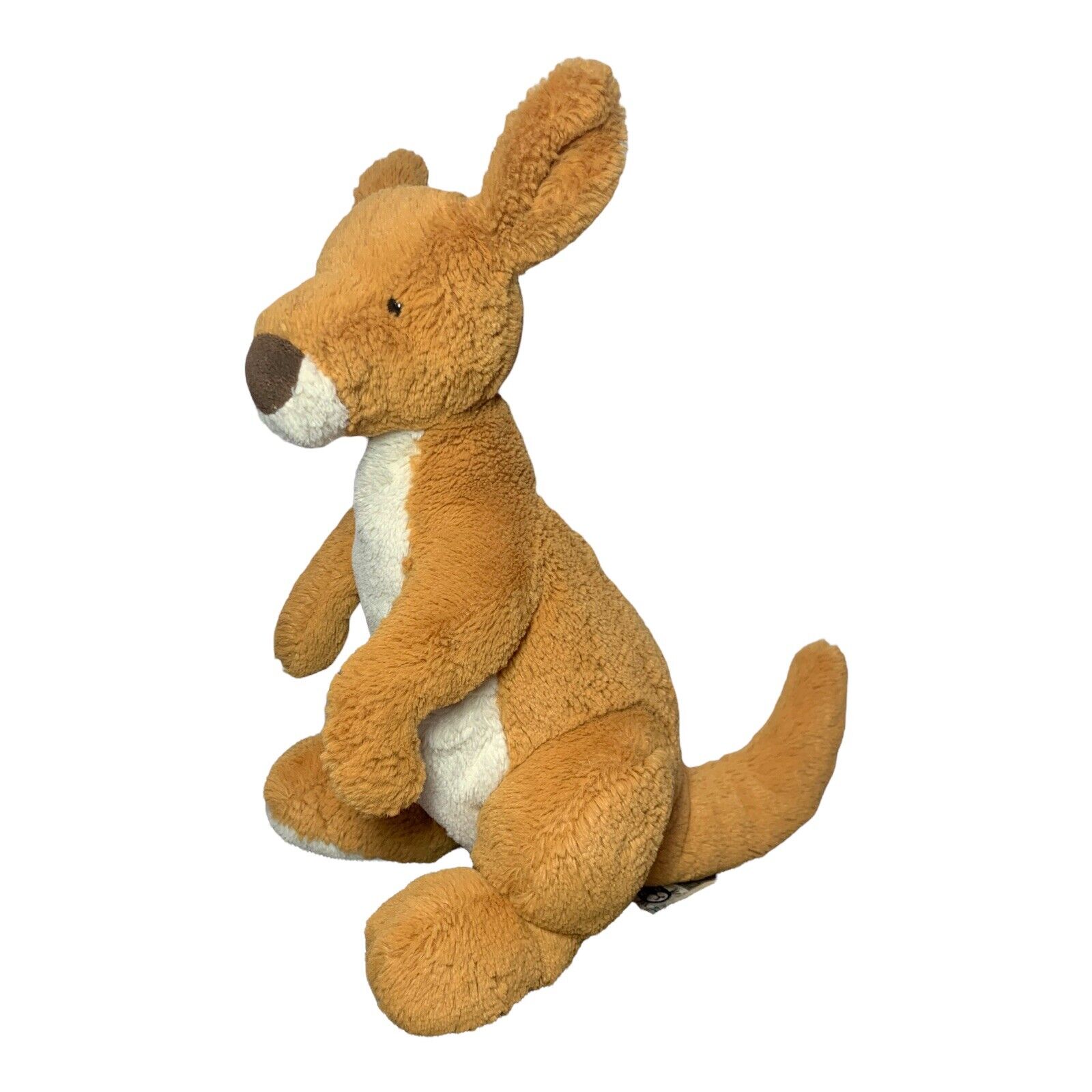 Jellycat Bashful Kangaroo 12" Stuffed Plush No Joey Brown And White Soft Cuddly