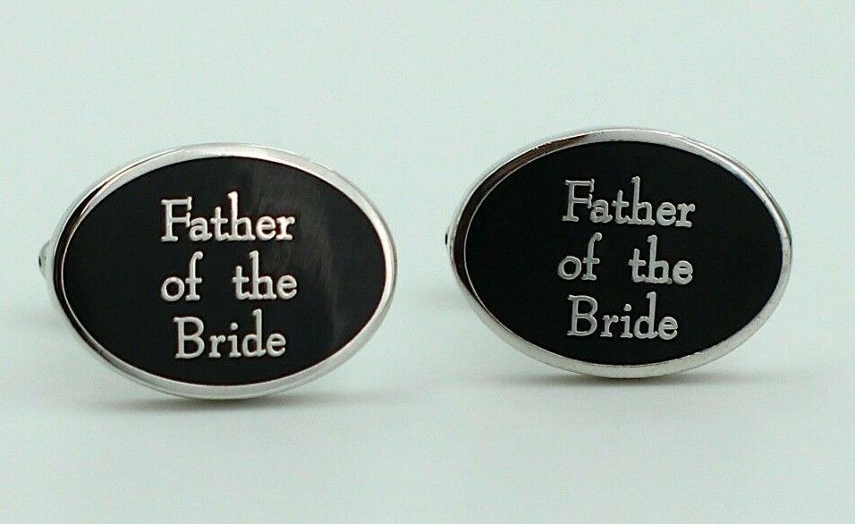 Lillian Rose Father Of Bride Black And Silver Cufflinks Wedding Accessories