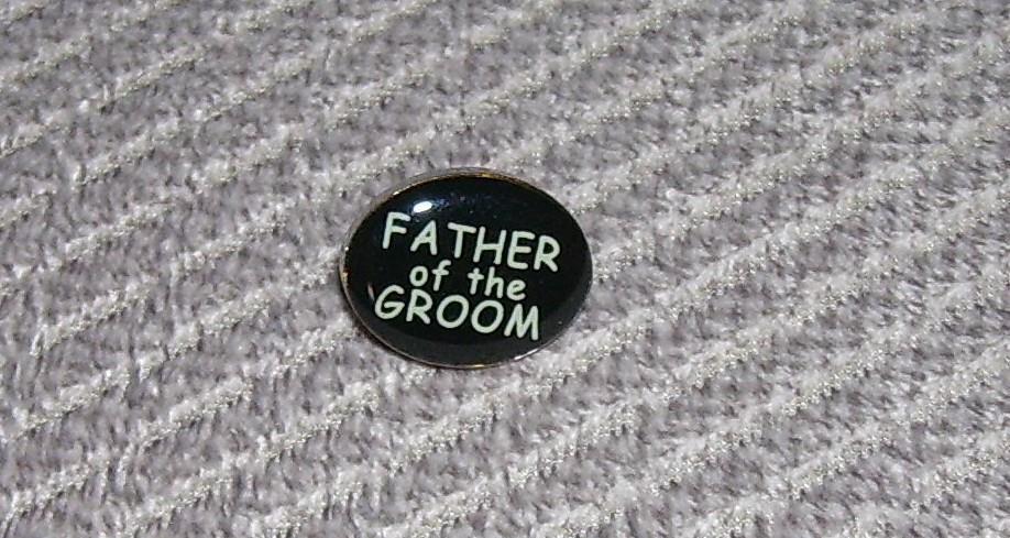 Father Of The Groom Lapel Pin Tie Tack Wedding Oval Shape Men's Jewelry