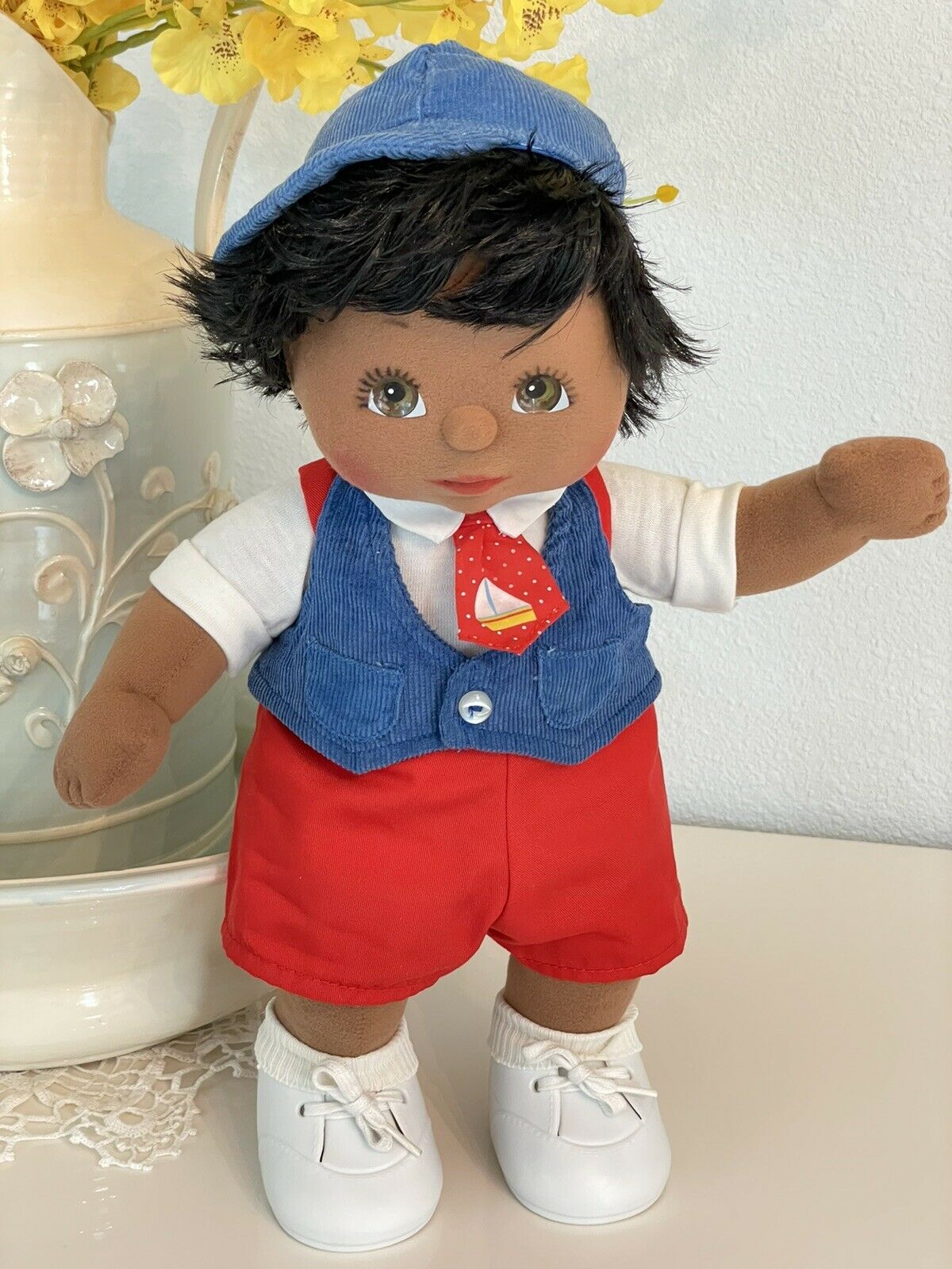 1986 Mattel My Child Doll African-american Boy Restored & Full Original Outfit