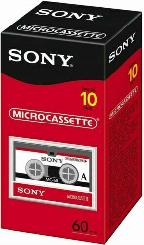Sony Mc-60 Mc60r Microcassette Cassette Disc 60 Min Pack Of 10 New