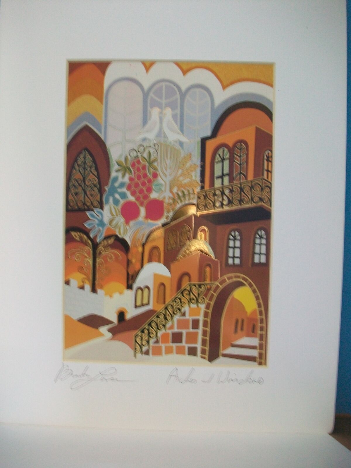 Arches And Windows (b)-signed Print By Brach Lavee(l)
