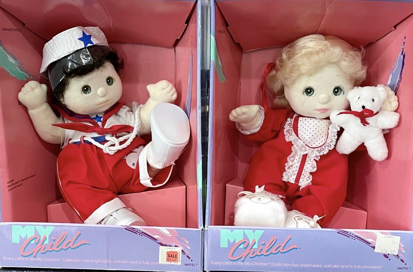 Set Of Two Vintage Mattel My Child Doll! 1985!♡♡♡♡