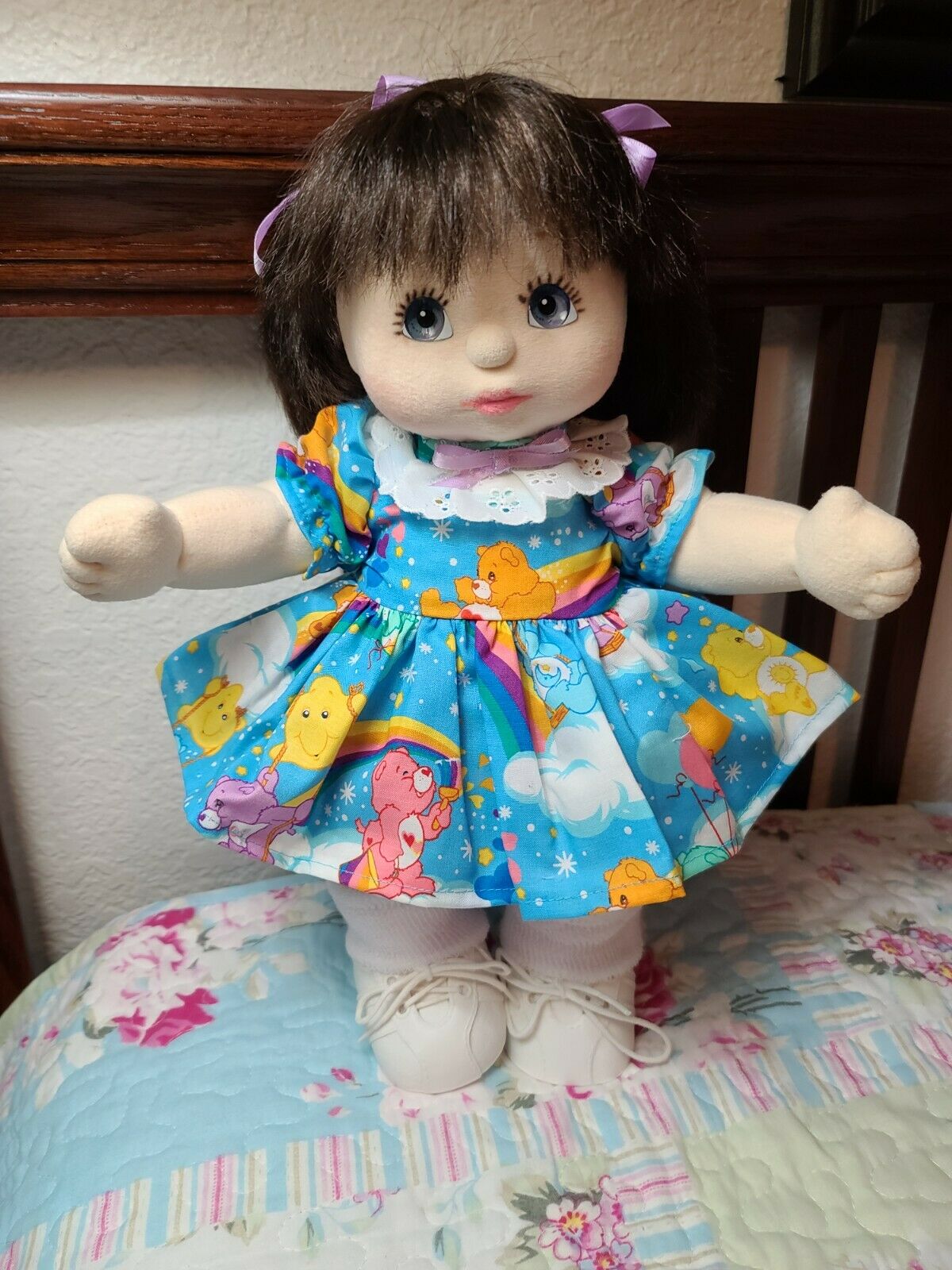 Mattel My Child Taiwan Doll Brunette Puppytails With Blue Eyes