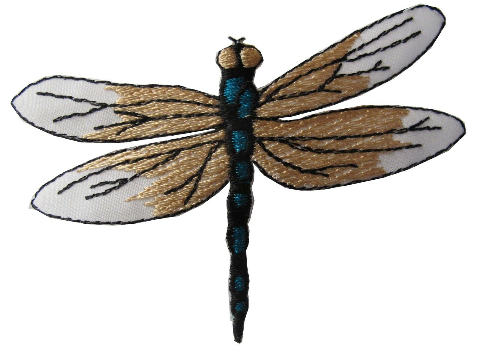 #4370 3 1/4" Embroidery Iron On Dragonfly Applique Patch
