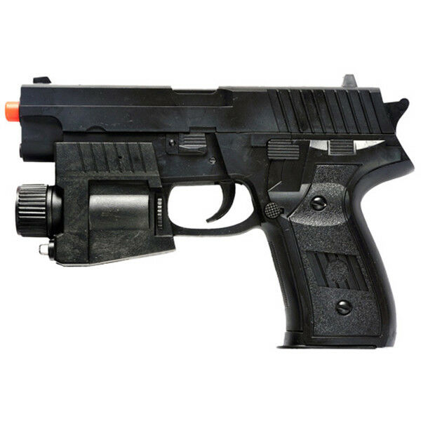 Airsoft Spring Hand Gun Pistol W/ Laser Sight & Led Flashlight 6mm Bb Bbs