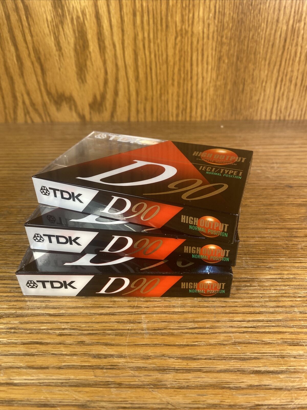 Nos Lot Of 3 Tdk D90 Blank Audio Cassette Tapes 90 Minutes High Output Normal Po