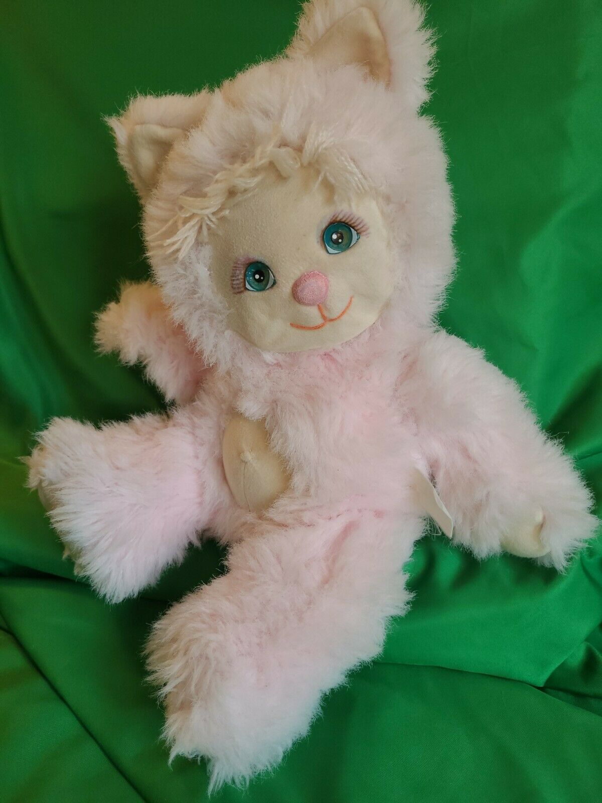 Vintage My Child Pet Toy Doll Plush Pink Kitten Mattel
