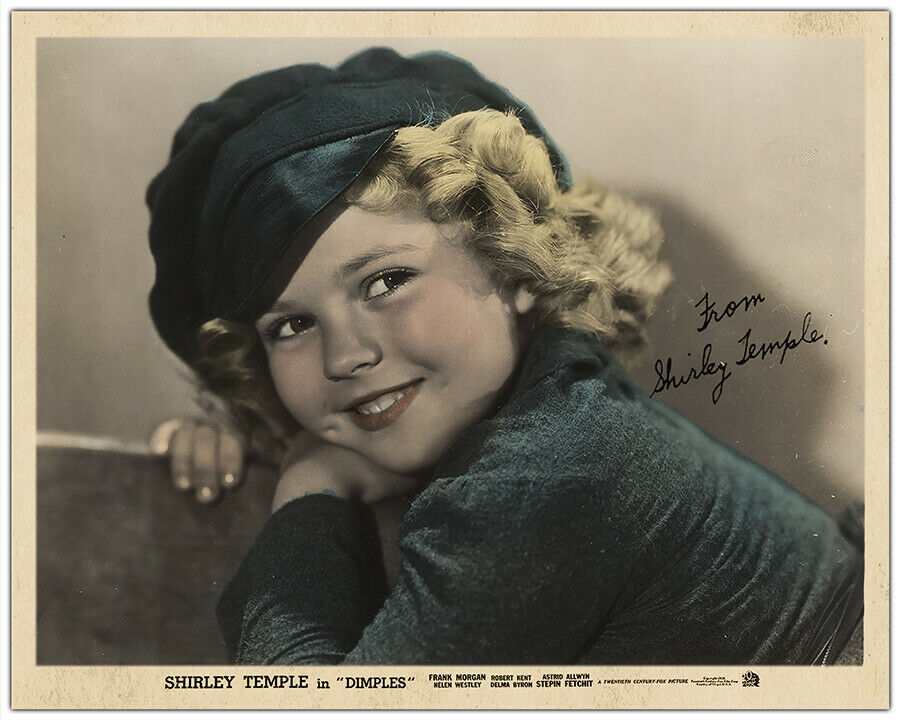 Shirley Temple 1935 Child Movie Star Phenomenon 8x10 Photo Autograph Reprint