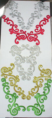 Iron On Patch Applique - Large Decorative Left & Right Pair Lots Of Colors!